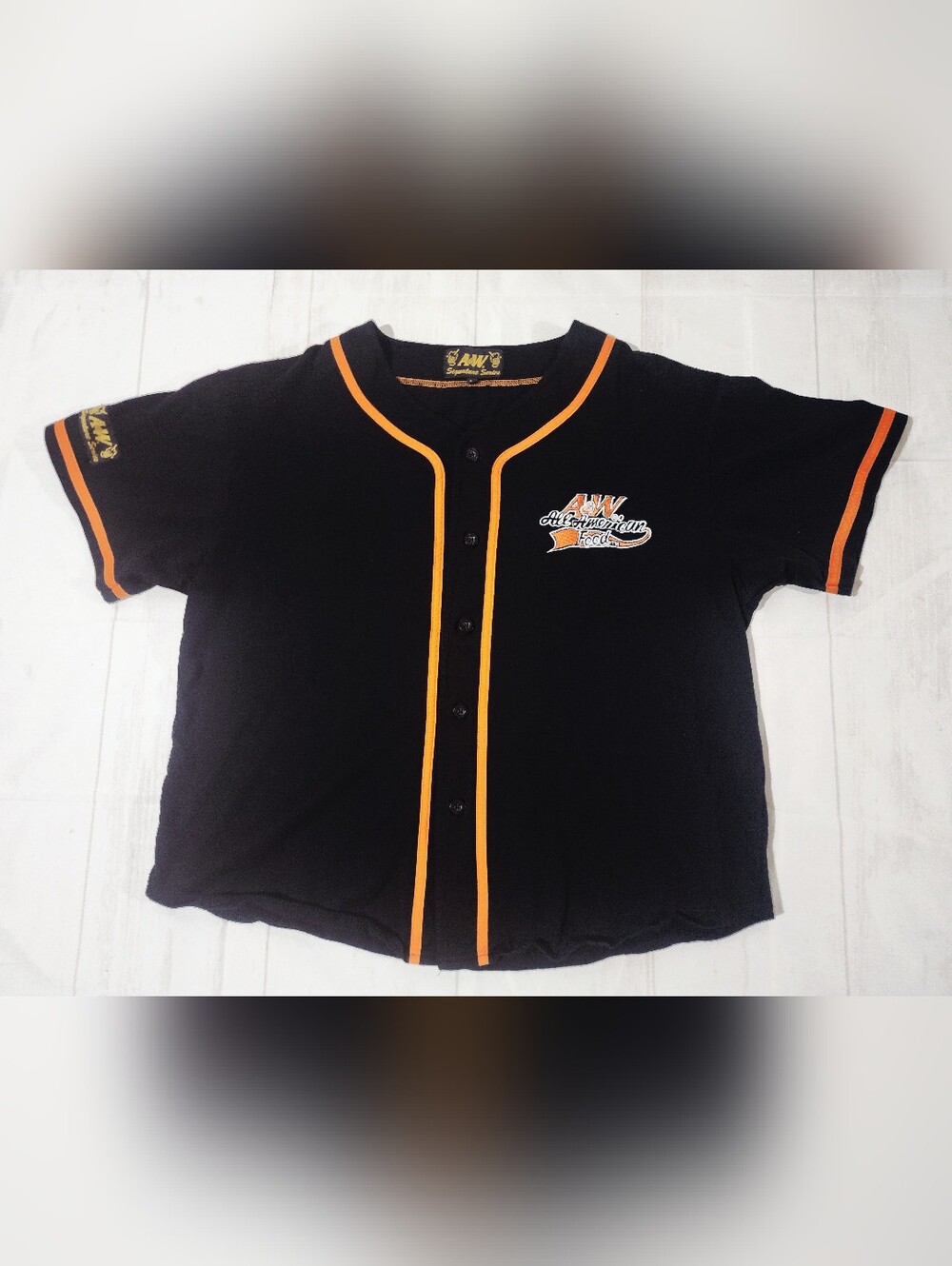 A&W Signature Series Large Baseball Jersey Employee Shirt